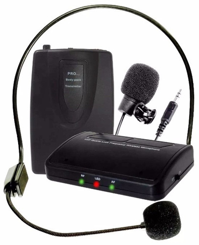 Microfone Lapela Transmissor Vhf Sem Fio Kit Completo