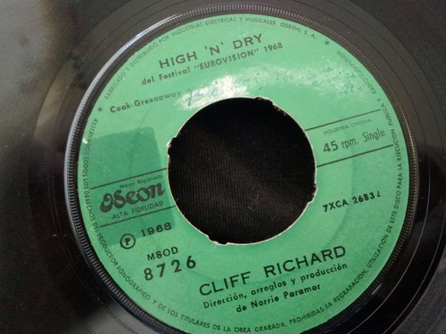 Vinilo Single De Cliff Richard - Felicitaciones( F135 (Usado)
