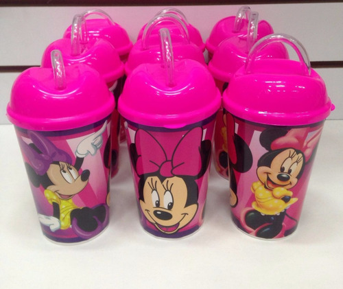 Vaso Pitillo Minnie Sorpresas Fiestas Piñatas Regalos