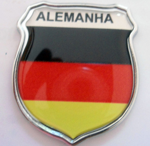 Imagem 1 de 2 de Escudo Cromado Alemanha +brinde