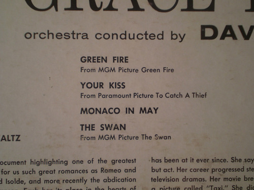 Vinilo Grace Kelly Serenade To A Princess (u652