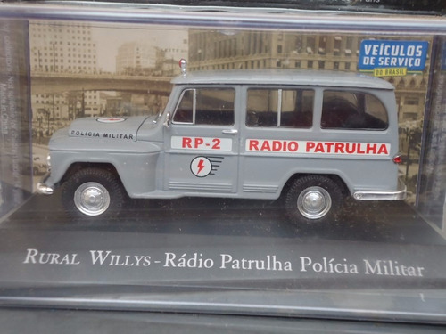Miniatura Rural Willys Rádio Patrulha Polícia Militar