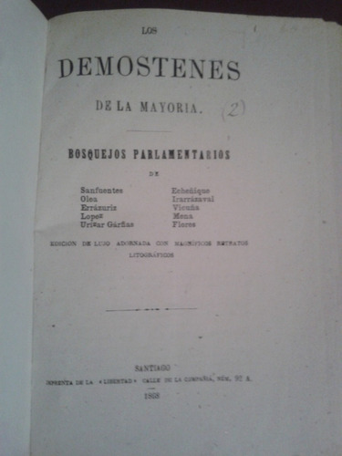 Los Demóstenes De La Mayoría. Bosquejos Parlamentarios