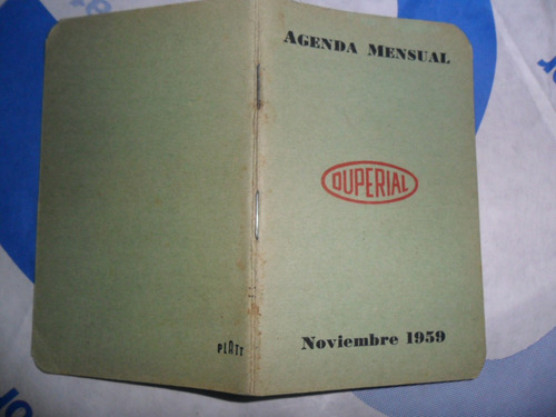 Agenda Duperial 1959 Mensual Municiones Explosivos Copetonas