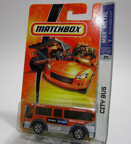 Bus Metro Los Angeles Escala 7cm Largo Coleccion Matchbox