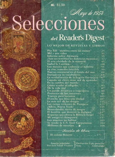 Selecciones Del Reader's Digest Mayo De 1954