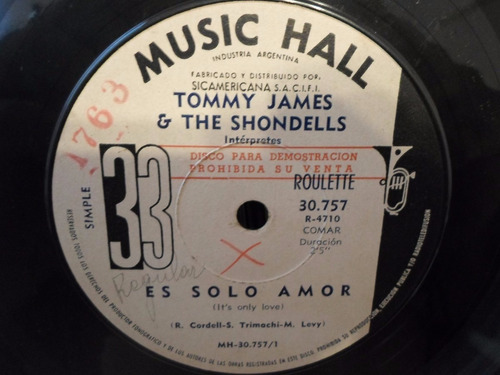 Tommy James & The Shondells Simple Promo Es Solo Amor