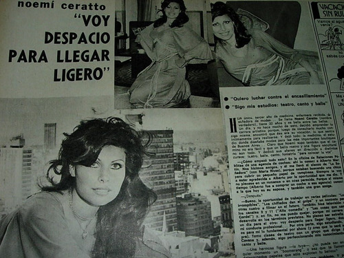 Noemi Ceratto Voy Despacio Clipping Revista Radiolandia