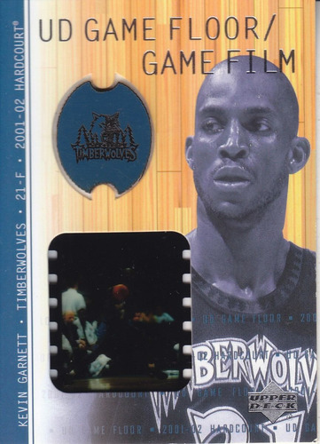 2001-02 Ud Hardcourt Game Floor Film Kevin Garnett Twolves