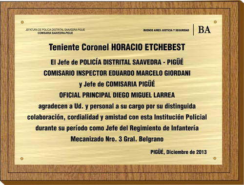Placa Pergamino Egresados 30x40 Pl2