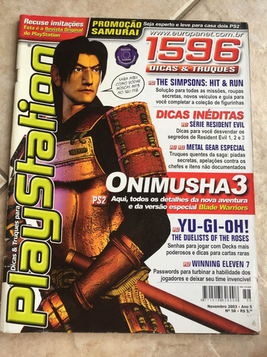 Revista Playstation Onimusha3 The Simpsons Resident Evil