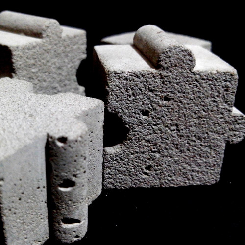 Imagen 1 de 5 de Piezas Rompecabeza Cemento Pisapapeles Minimalista X 3