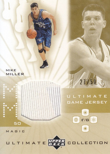 2001-02 Ultimate Game Jersey Gold Mike Miller Magic /50