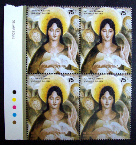 Argentina Arte Serie Cuadros Gj 3567-8 Navidad 06 Mint L2532