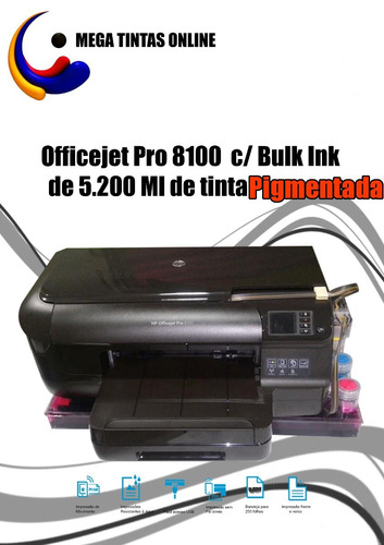 Impressora Hp Pro 8100dw Com Big Bulk Ink  Pigmentado