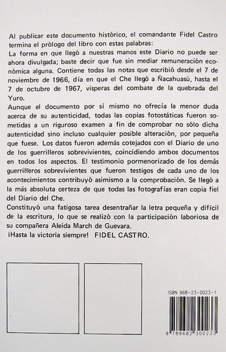 El Diario Del Che En Bolivia, Ernesto Guevara, Ed. Siglo Xxi