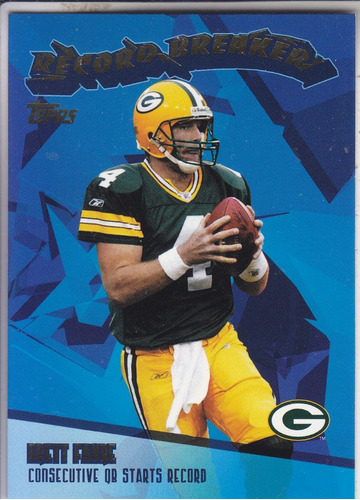 2003 Topps Record Breakers Brett Favre Qb Packers