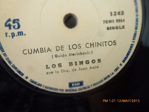 Vinilo Single De Los Bingos -chapulin Colorado ( S4 (Usado)