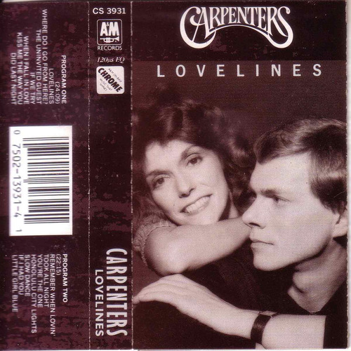 Carpenters Lovelines Ultimo Album Cassette Importado Pvl