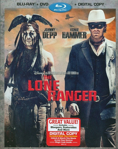Blu-ray + Dvd The Lone Ranger / El Llanero Solitario