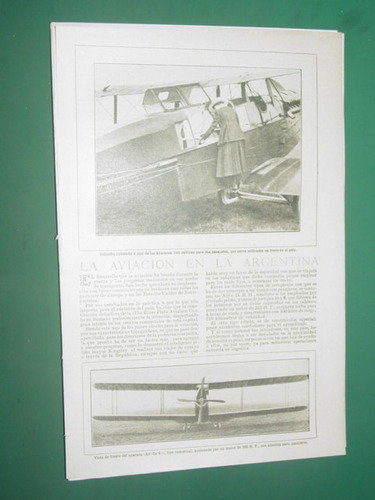 Clipping 1 Pg. Aviacion Argentina Foto Avion Air-co 4