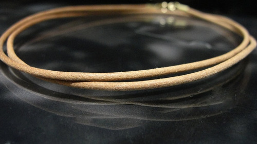 Imagem 2 de 5 de Pedras - Pulseira (2v) Unissex, Couro 2mm E Ouro, Cód221p78