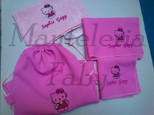 Set Jardin Con Mochila Bordados
