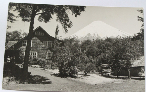 Foto Postal Restaurant Petrohue Volcan Osorno Años 50