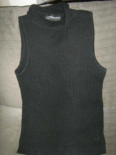 Polera 100% Algodón Elasticada Argentina Cuello Talla S