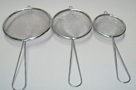 3 Coadores/peneiras Em Aço Inox 9cm 7,5cm E 6,2 Cm