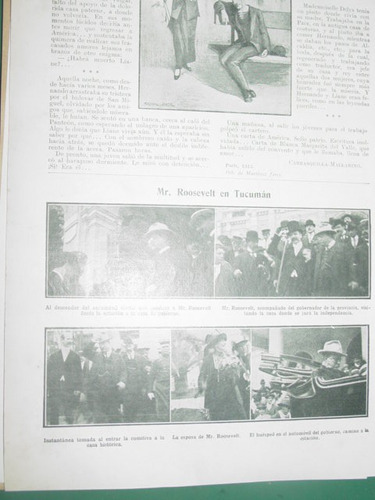 Clipping 1/2 Pg Presidente Teodore Roosevelt En Tucuman