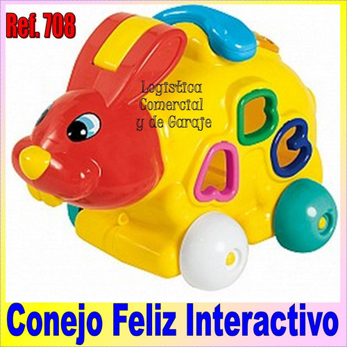 Juguete Conejo Interactivo Estimulacion Niños Formas Colores