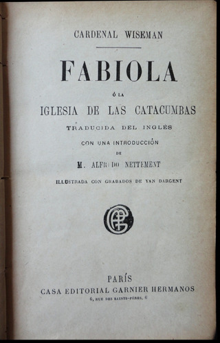 Fabiola Ó La Iglesia De Las Catacumbas (novela). 48n 220