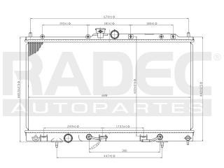 Radiador Mitsubishi Lancer 2005-2006-2007 L4 2.0 Lts Auto