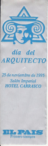 1995 Souvenir Dia Arquitecto Diario El Pais Hotel Carrasco
