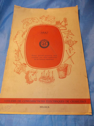 Almanaque 1952 - Ateliers De Constructions - Origen Bélgica