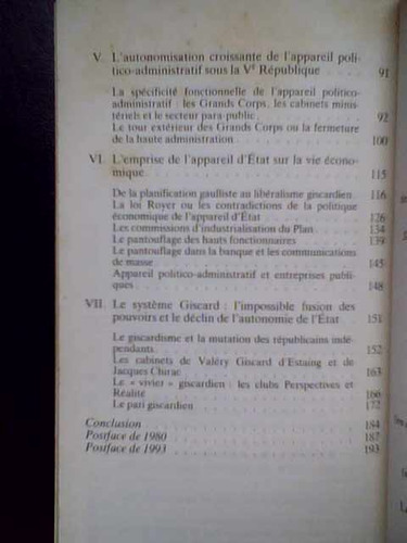 Sommets De L'etat. Essai Sur L'elite Pouvoir France Birnbaum