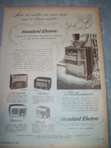 Propaganda Antiga Radios Standard Electric