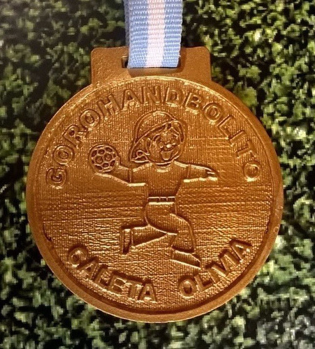 Imagen 5 de 5 de Medalla Metal Futbol Hockey Handball 50 Mm