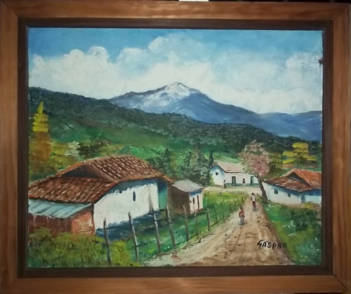 Pintura.  Paisaje Motivo Campestre - Andino. Original 