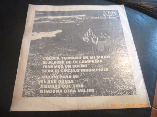 Vinilo Lp De Ocean -- Coloca Tu Mano En La Mia (u770