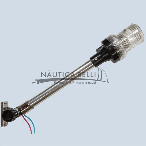 Imagen 1 de 5 de Mastil Asta Luz Rebatible Corta 30cm C/lamp Barcos Nautica
