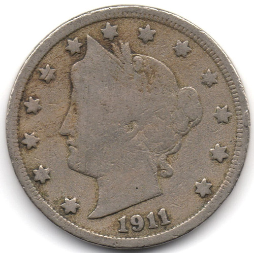 Estados Unidos 5 Centavos 1911