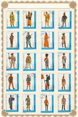 Imagen 1 de 1 de Lámina 45 X 30 Cm. - Antiguos Uniformes Tipicos Militares 2