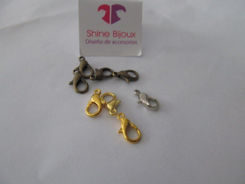 100 Mosquetones Para Pulseras Dorado Bronce Plateado