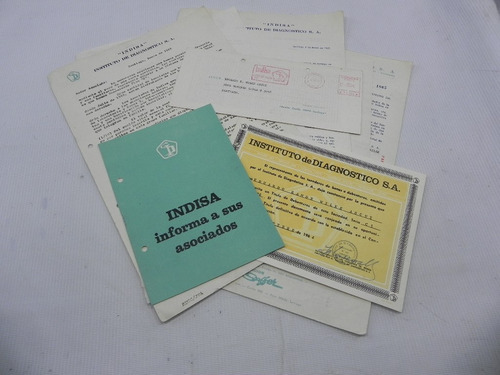 Clinica Indisa Documentos Antiguos 1964