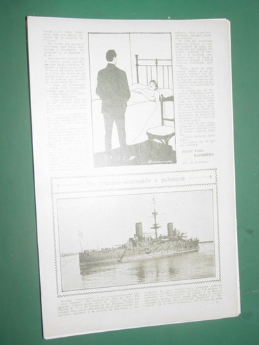 Clipping 1/2 Pg. Crucero Acorazado Pueyrredon Barcos Guerra