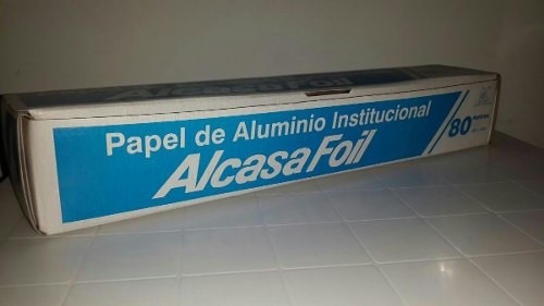 Imagen 3 de 6 de Papel De Aluminio Institucional 80 Mts X 40 Cm Caja Azul