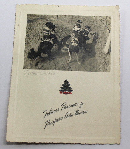 Foto Postal Rodeo Chileno Navidad Y Año Nuevo 1941