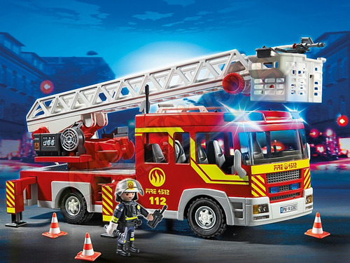 Playmobil 5362 Camión De Bomberos Escalera Luces Y Sonido